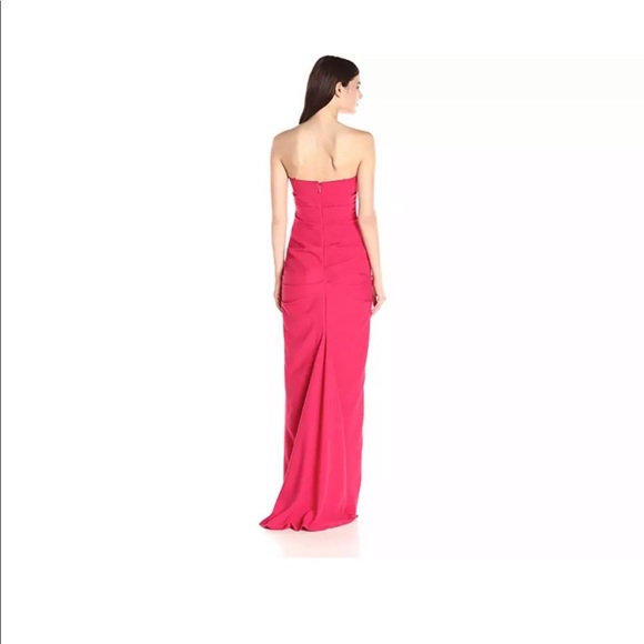 Nicole Miller Felicity Techy Crepe Strapless Pink - Picture 3 of 4